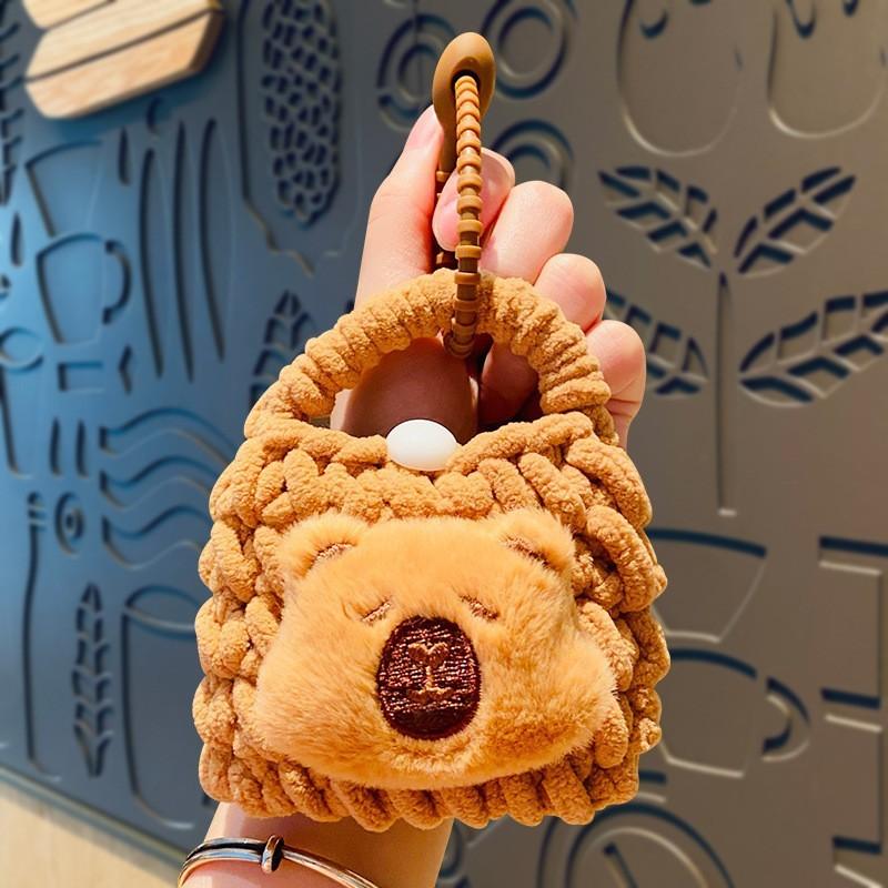 Adorable Plush Capybara Keychain Cute Cartoon Couple Car Key Accessory Gift