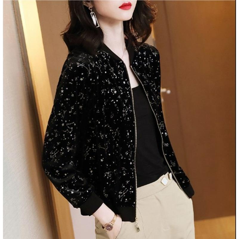 Printed Sunscreen Baseball Uniform Women's Summer Large Size Loose Jacket Cardigan Top Spring and Autumn Short Jacket Trend