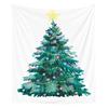 Nordic Christmas Tapestry Watercolor Christmas Tree Print Bedside Hanging Cloth Bedroom Background Cloth