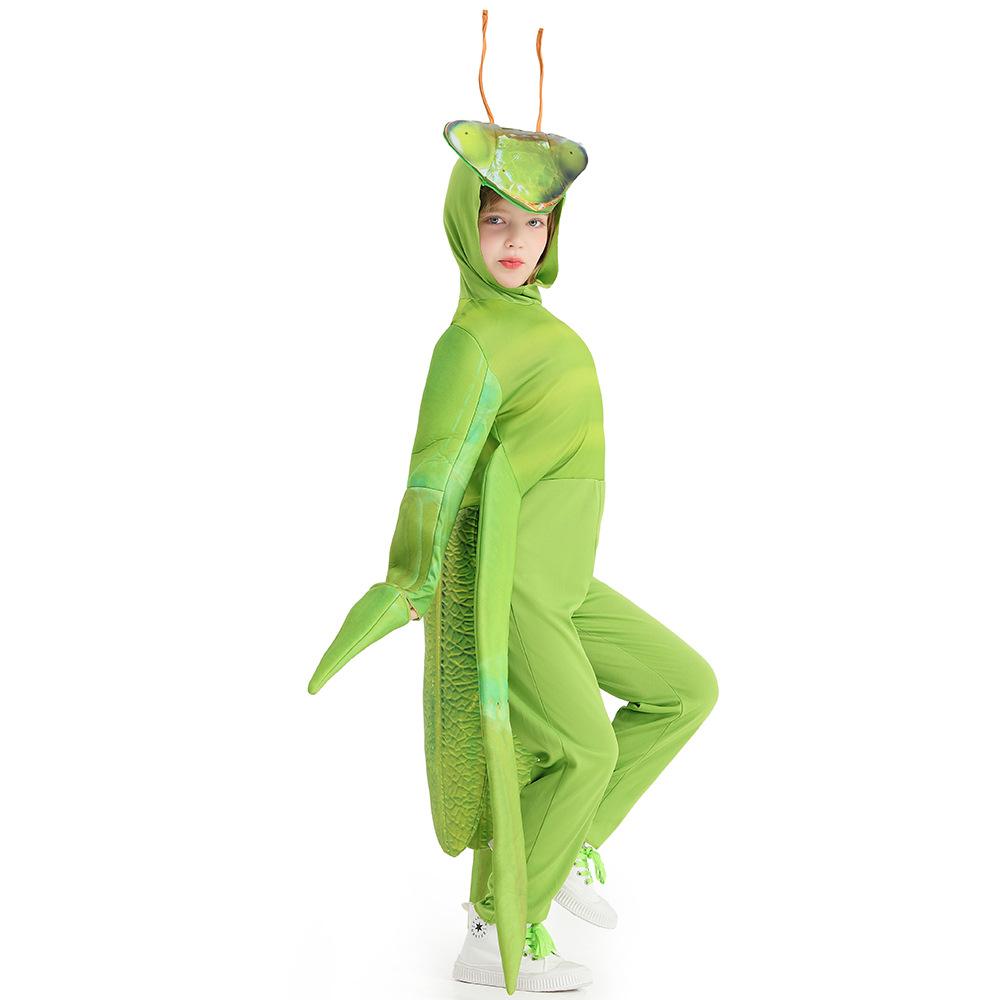 Dětský chlapecký dívčí zvířecí overal s dlouhým rukávem Modliska Halloweenské Cosplay kostýmy Oblečení na hraní rolí