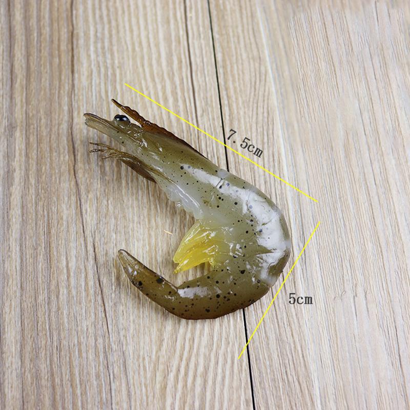 4 Stück Simulations-Garnele Fake Food Modell PVC Tintenfisch Japanische Küche Küchendekor Foto-Requisite Restaurant Schaufenster