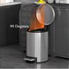 Stainless Steel Trash Can Toilet Waste Bins Kitchen Round Large Luxury Litter Bin Household Food Garbage Disposal Container