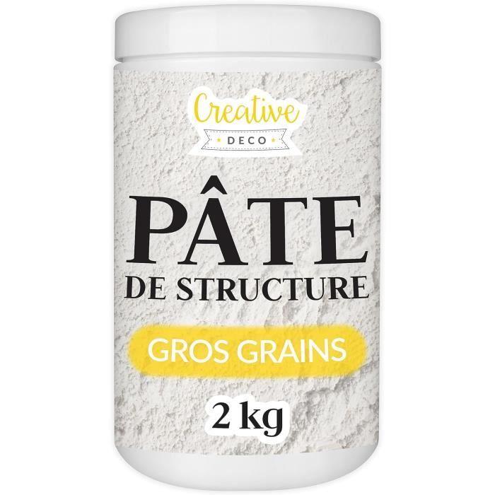 Creative Deco Pâte De Texture Gros Grains 2kg - Pâte À Relief Pour Peinture Acrylique - Pâte Texturée - Modelage