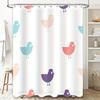 New Fashion Shower Curtain Home Decoration Waterproof Polyester Birds Printed Bathroom Accessories