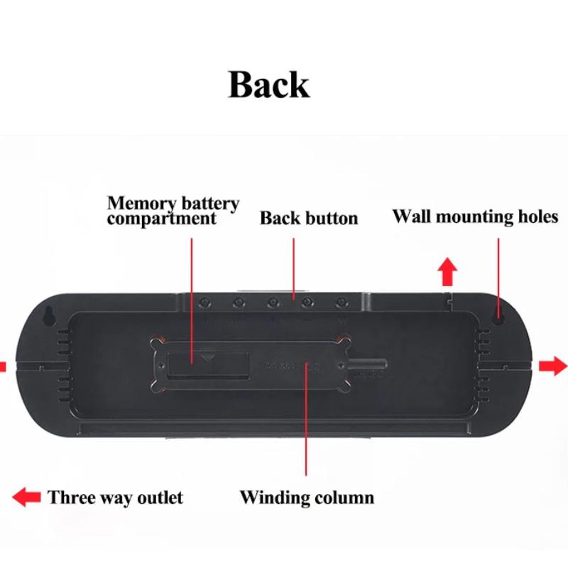 Large Digital LED Wall Clock Multifunctional Adjustable Atmosphere Light Color Changing Electronic Alarm Clock