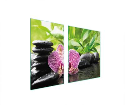 GLAZEN PLAAT en SNIJPLANK 100x52 ORCHIDEE