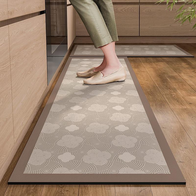 Kitchen Rug Pvc Waterproof Leather Carpet Long Floor Mat Non-Slip Oil-Proof Home Decoration Vinyl Rugs Alfombras De Cocina
