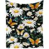 Daisy Floral Blanket Soft Warm Comfy Lightweight Plush Flannel Throw Blanket for Home Office Couch Bed Sofa Chair Travel Decor