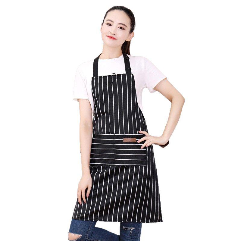 Cotton Linen Striped Halter Apron for Kitchen, Restaurant & Salon.