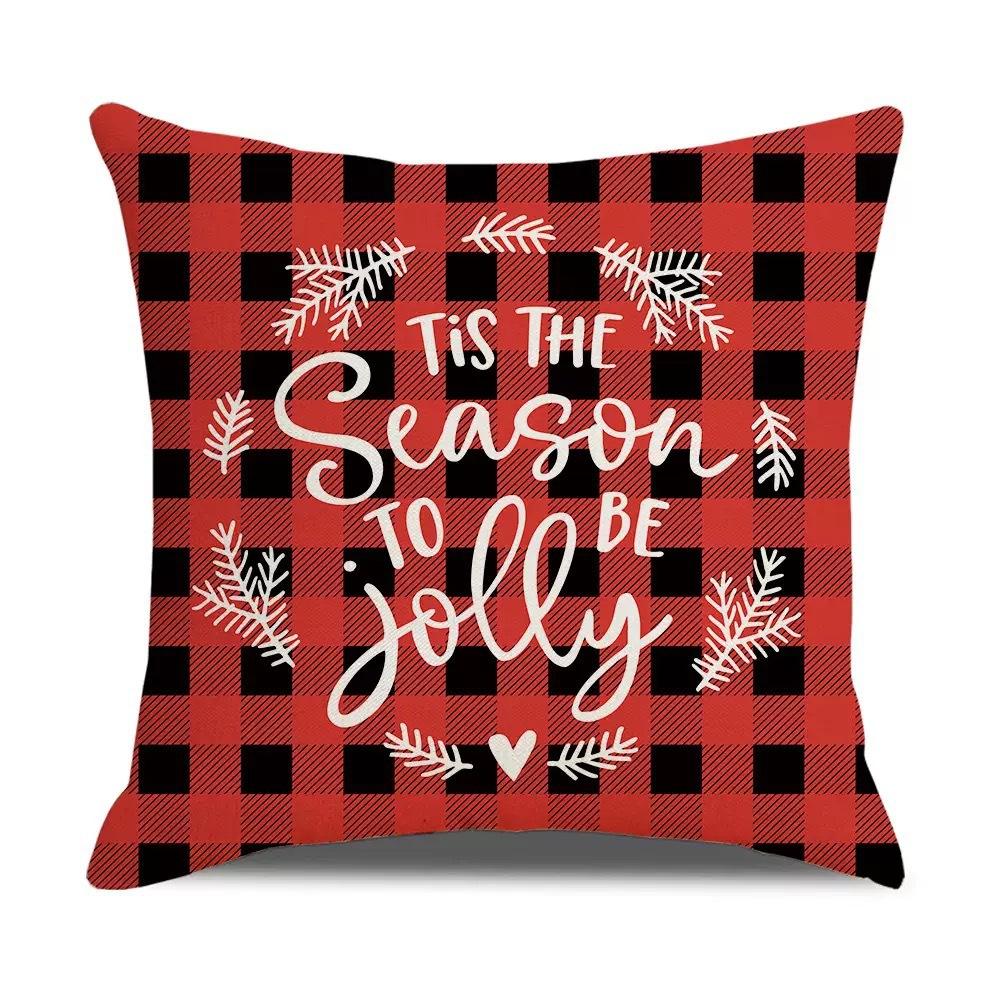 Christmas Pillowcase Home Holiday Sofa Bedside Decoration Pillow Cushion Cover