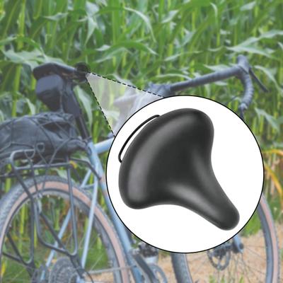 Saddle Bike Seat Shock Absorption Lightweight Thickened PU Leather Black