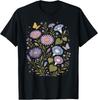 September Birth Flowers Aster Morning Glory Cottagecore T-Shirt