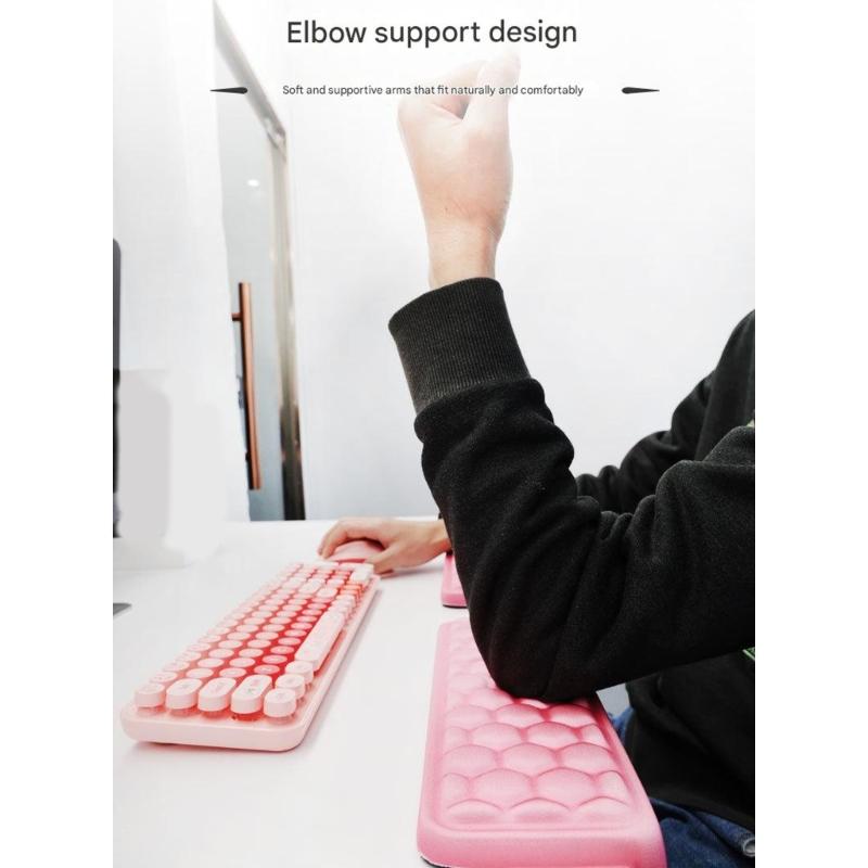 Soft Fabric Mouse Wrist Support Pad With AntiSlip Base For Office Desk Edges And Computer Use