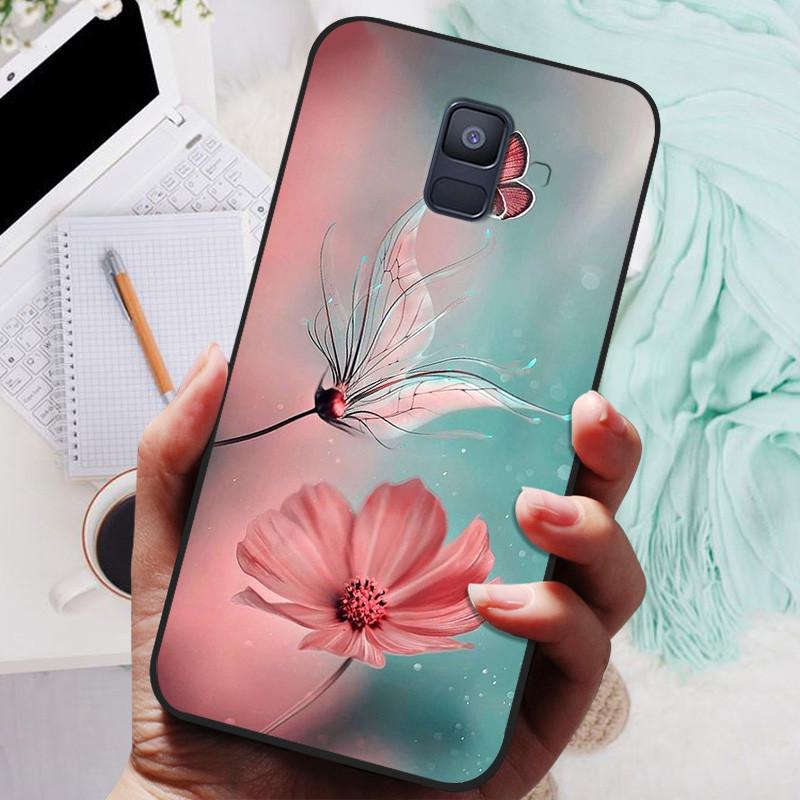 Für Samsung Galaxy A8 Plus 2018 Hülle Schwarze Abdeckung Löwe Wolf Silikon Weiche Rückseite Hüllen Für Samsung A8 2018 A530 A530F Handyhülle