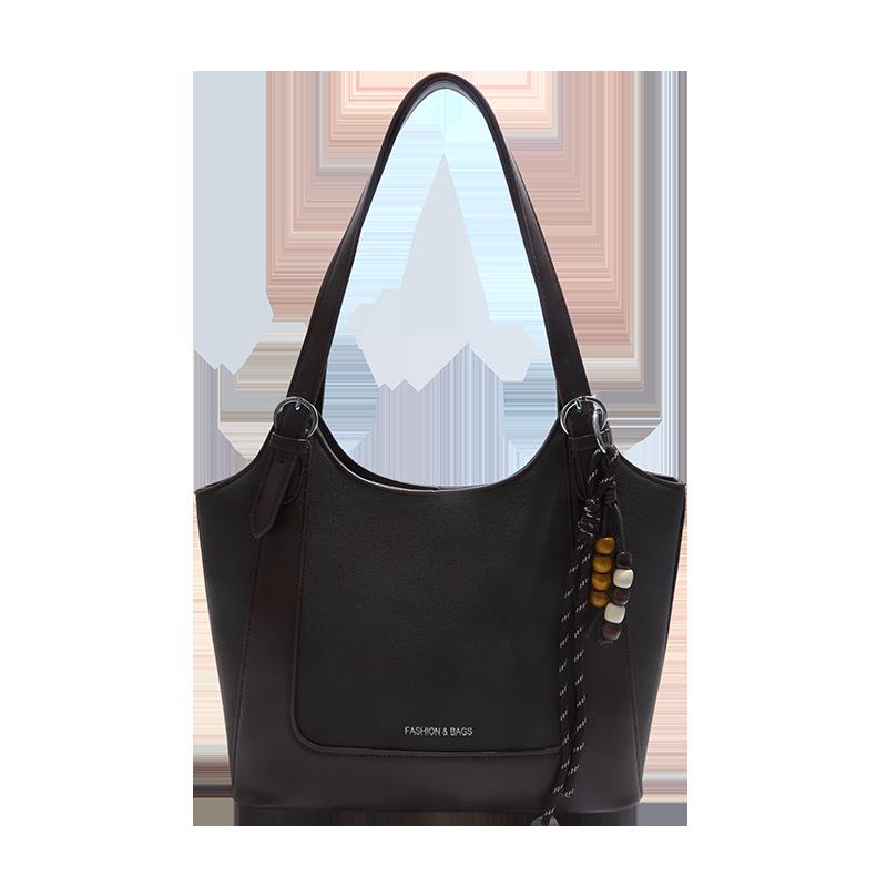 Herbst/Winter Retro Schulter-Eimerbeutel mit großem Fassungsvermögen - Modische Damenhandtasche für den Weg zur Arbeit