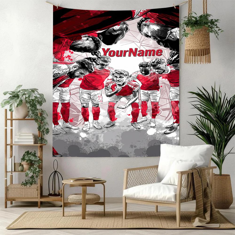 Arsenal Custom Your Name Wall Decor Tapestry Art For Pet Memorial Birthdaywedding Party Backdrop Family Gift
