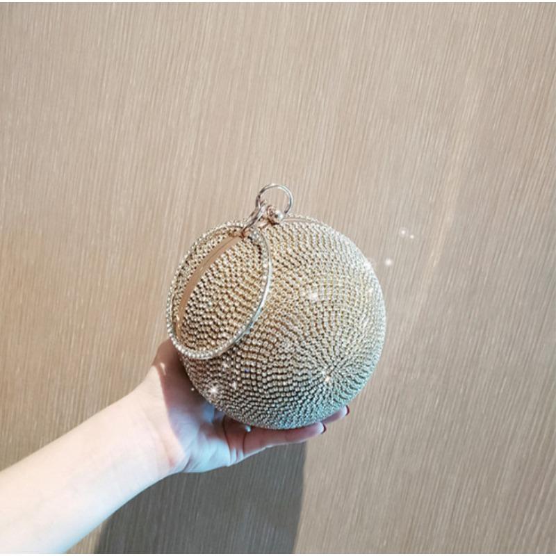 

New summer crystal diamond-encrusted messenger women s bag fashionable spherical bag