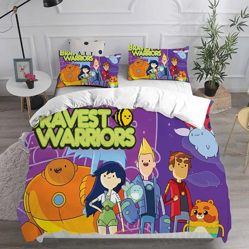 New Bravest Warriors Game Duvet Cover Pillowcase Bedding Set Adult Boy Girl Bedroom Decoration Children Gift Single Double Large