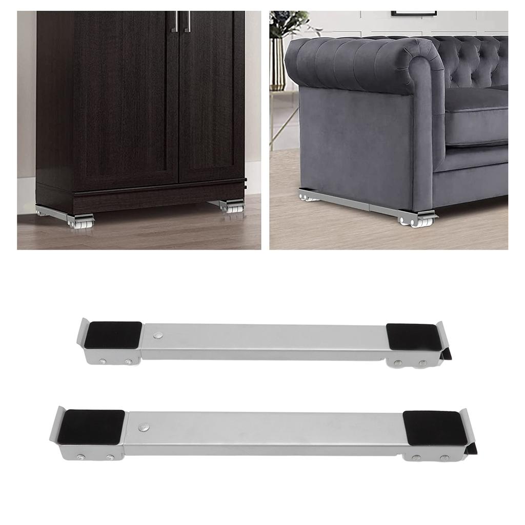 2pcs Furniture Appliance Roller Steel 300kg Load Bearing Stretchable Machine Moving Base for Dishwas