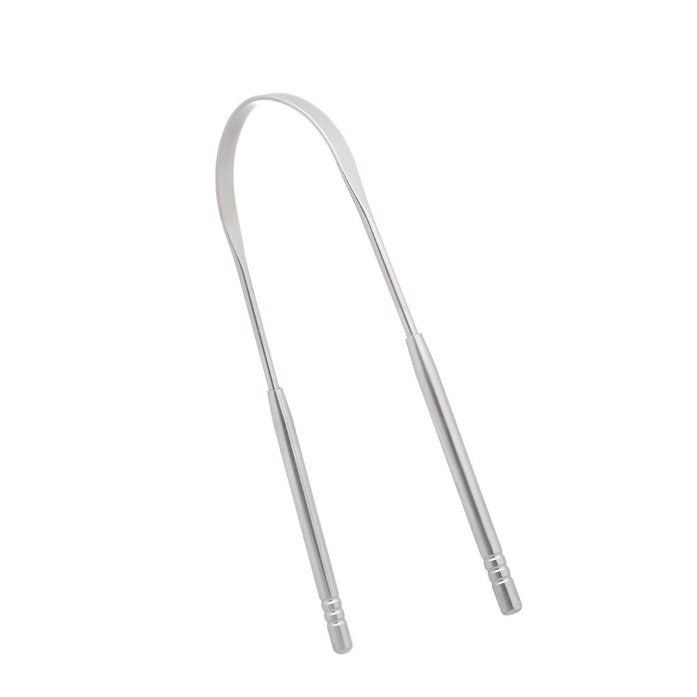 Tongue Scraper Stainless Steel Cleaner Fresh Breath Cleaning Coated Tongue Toothbrush Dental Oral Hygiene Care Tools