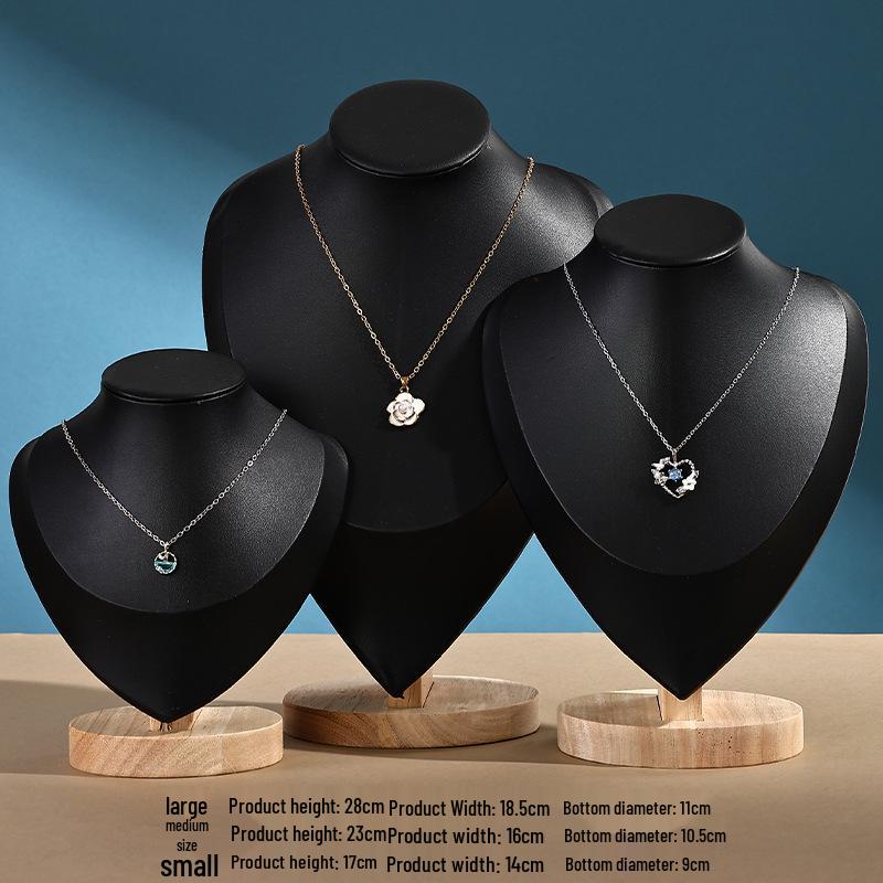Solid Wood Jewelry Display Mannequin for Necklaces