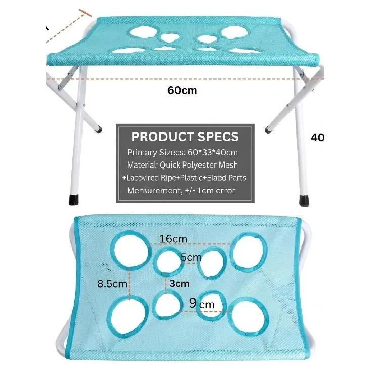 Pet Grooming Hammock Stand, Foldable Breathable Mesh Bath Rack for Cats & Small Dogs, Anti-Escape, Easy To Clean
