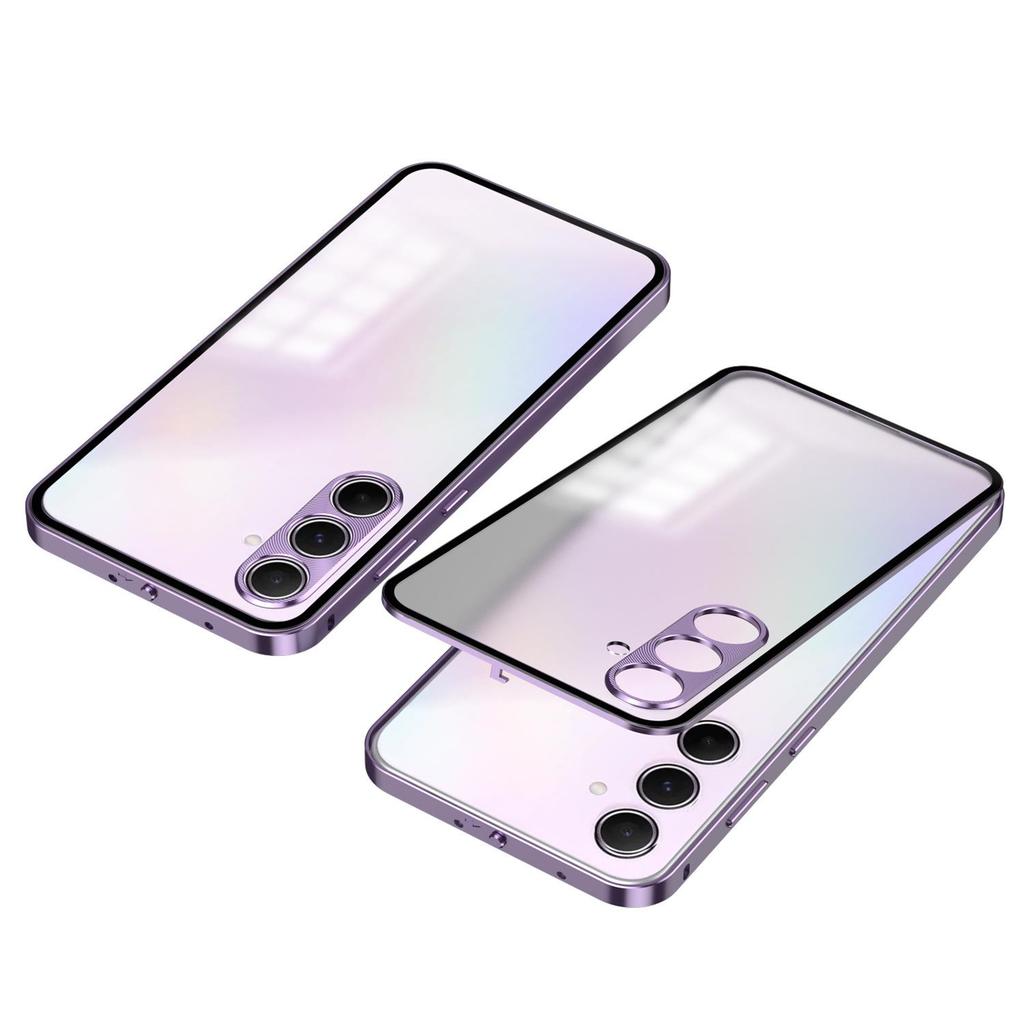 Samsung A55 Metal Frame Snap-On A15 Phone Case, Single-Sided Frosted for Samsung A35, S24FE Compatible.