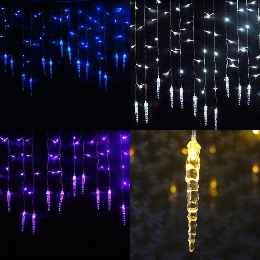 Beautiful Led Ice Bar String Lights Ideal For Christmas And Holiday Decor With Multiple Colors
