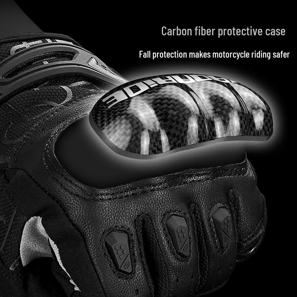 Breathable Carbon Fiber Touchscreen Motorcycle Riding Gloves - Summer, Anti-fall, Wear-resistant, Knight Equipment