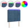 VidaXL Tête de Lit à LED Meuble de Chambre à Coucher Accessoire de Lit Simple Tête de Cadre de Lit Intérieur Bleu Foncé 3122464