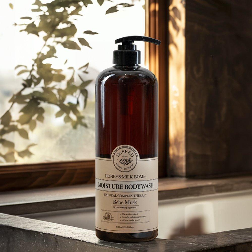 DR.SEED Honey & Milk Balm Low-irritation Mildly Acidic Perfume Body Wash Large Capacity 1000ml Baby Musk Scent