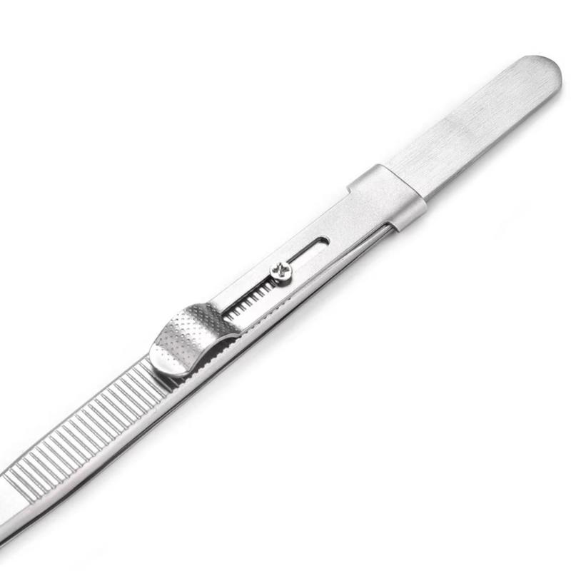 Tweezers Stainless Steel Fine Tipped Precision Tweezers Multipurpose Straight Curved Non-Slip Locking Tweezer For Jewelry