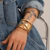 Metal Bracelet for Men Hip Hop Fashion Personality Smooth Spring Open Bracelet Irregular Men's Jewelry