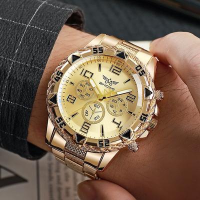 Herrenuhren Einfache Armbanduhr Business Stahlarmband Sportliche Herrenuhr Uhr
