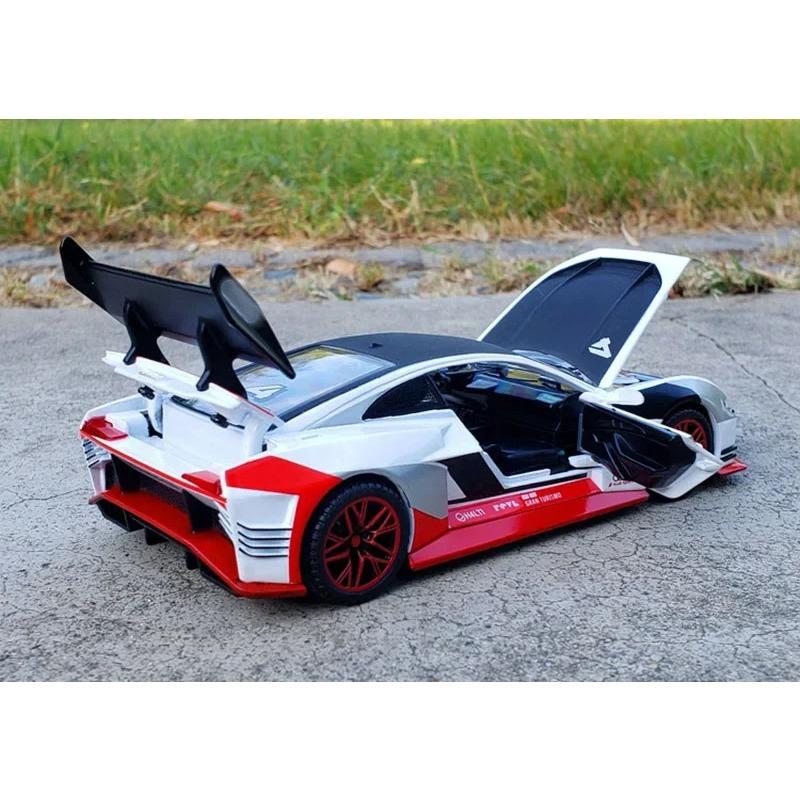 1/32 Scale Alloy E-tron Concept Racing Car Model Toy Die Cast Pull Back Sound Light Sports Vehicle Toys for Gifts
