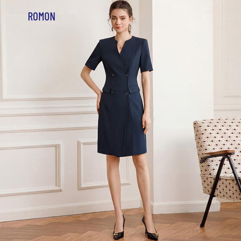 Lomon Women s Summer Professional Short Sleeve Suit Dress 2XL