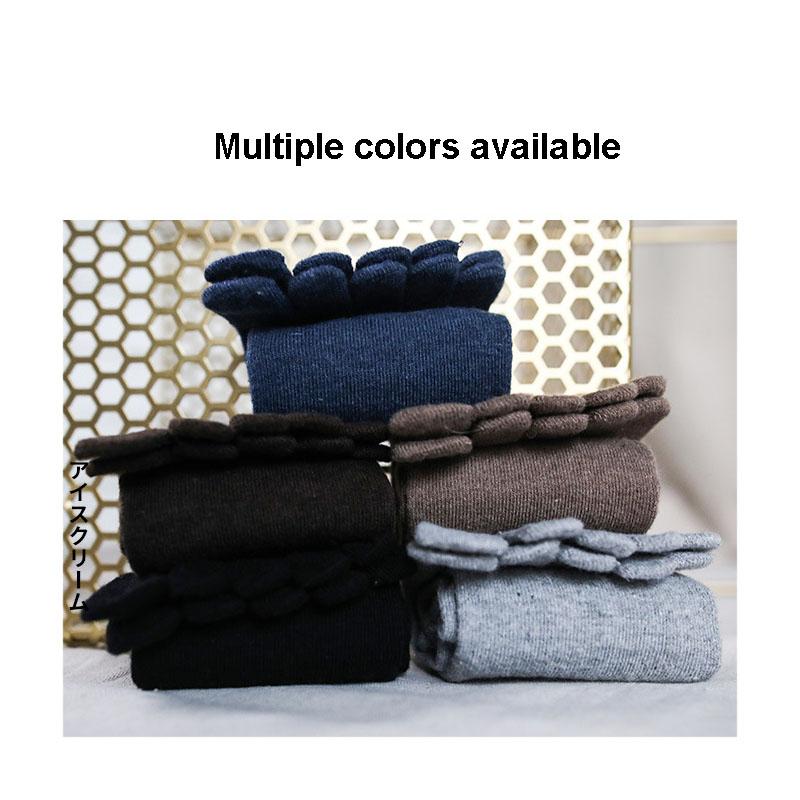 3 Pairs Man Wool Socks with Toes Autumn Winter Thermal Thick Socks Solid Color Wool Soft Warm 5 Finger Socks Casual Male Gift