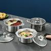 Whirlwind cooker One person one pots small hotpot Clear Soup Double Flavor Pot Single person hot pot with lid Induction cooking