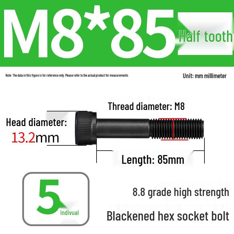 8.8 High-Strength Socket Head Cap Screw Bolt (M4-M20)