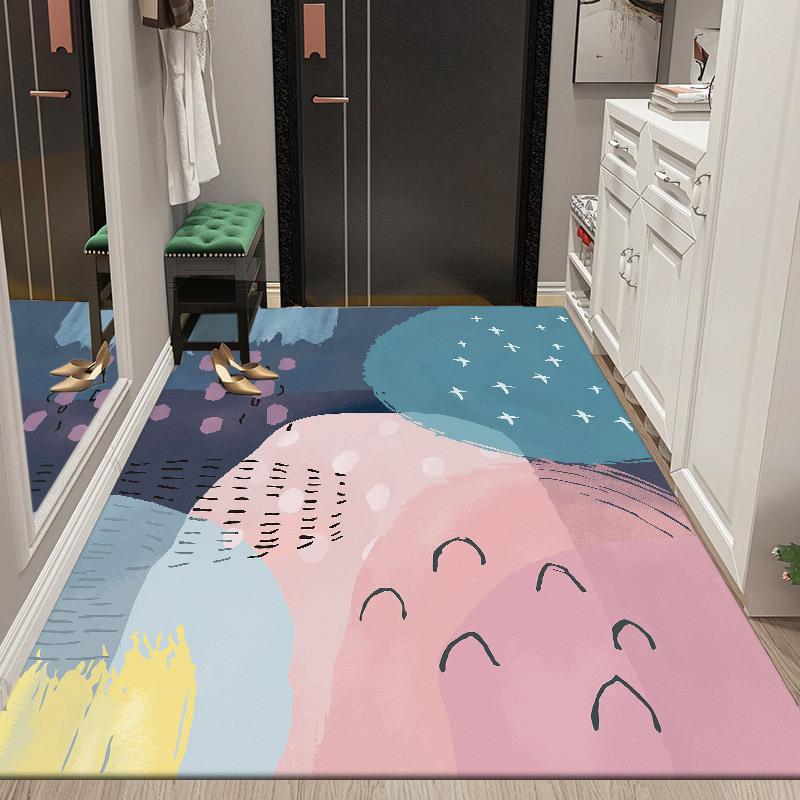 Leichte Luxus-Fußmatte Teppich Wohnzimmer Schlafzimmer Badezimmer Matte Flur Fußmatte Matten Home Entranc Teppich