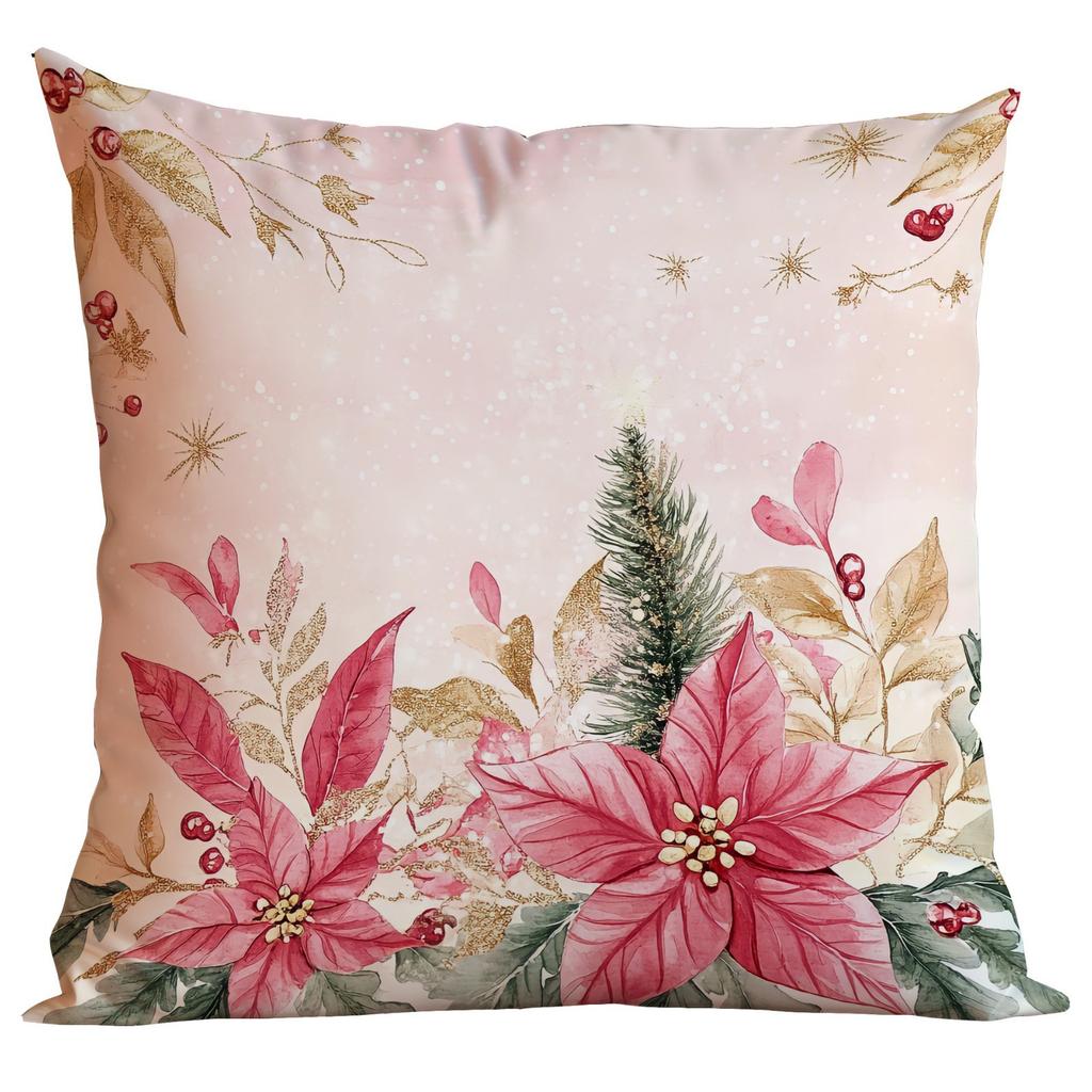 New Christmas Pillowcase Pink and Gold Fantasy Christmas Holiday Home Sofa Decoration Pillow Cushion