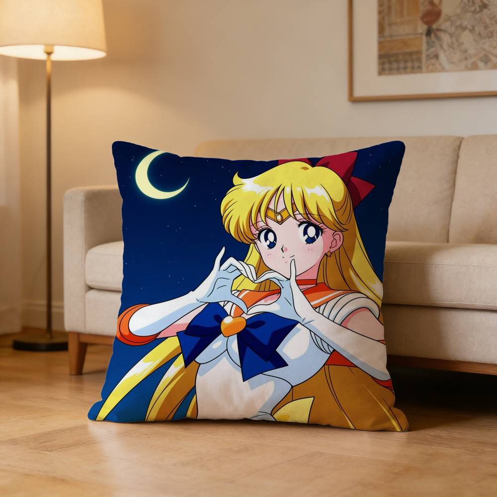 Minako Aino Sailor Venus Pillow Case Pattern Printed Pillowcase For Living Room Sofa Cushion Cover