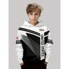 Herbst Classic Kinderkleidung Jungen Hoodies Langarm Streifen 3D Druck Street Locker Komfort Outdoor Jungen Oberteil Kinderkleidung
