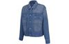 Li Ning Denim Jackets Unisex Blue Lapel Moderate Straight Fit AJDT069-3