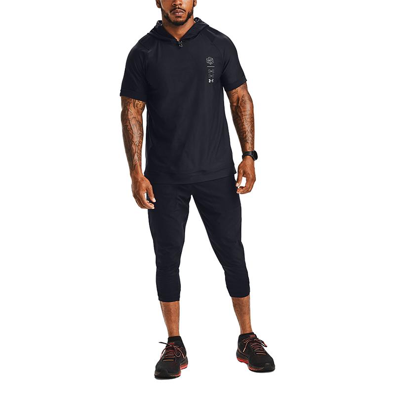 Under Armour Pantalon de course tissé respirant coupe droite pour homme Noir 1358546-001