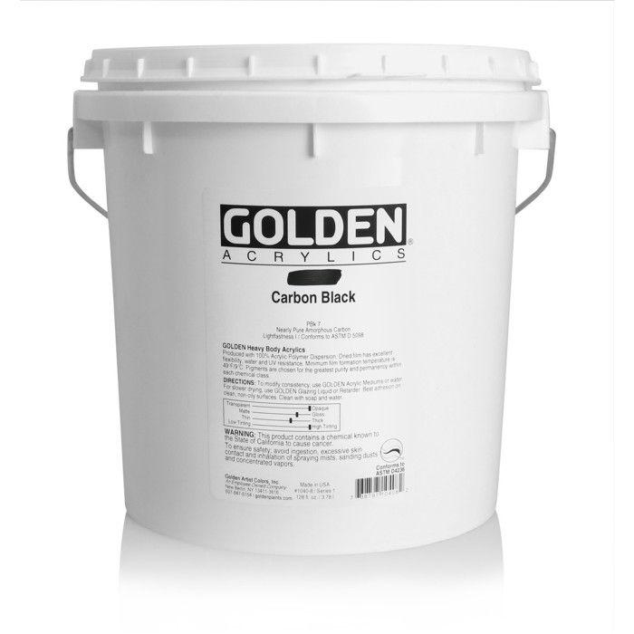 Acrylic Paint HB Golden 3.78 L Carbon Black S1 nero