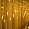 IP44 LED Ice Pendant LED Icicle Memory Curtain String lights 8 Modes Flashing Lights with Timer Christmas String Outdoor Light
