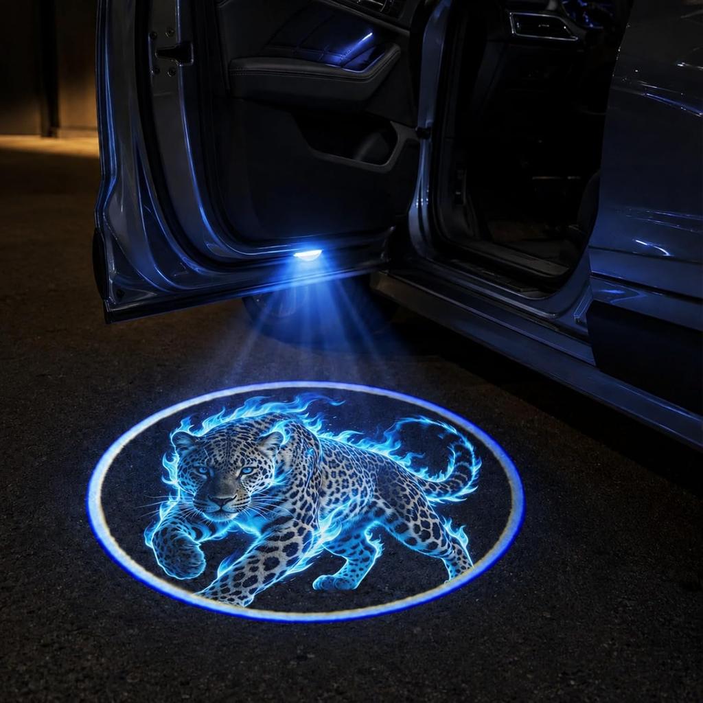 2PCS Car Door Lights Logo Projector Funny Sheep LED Welcome Courtesy Ghost Shadow Lamp fit for Dodge Ram 1500 2500 Accessories