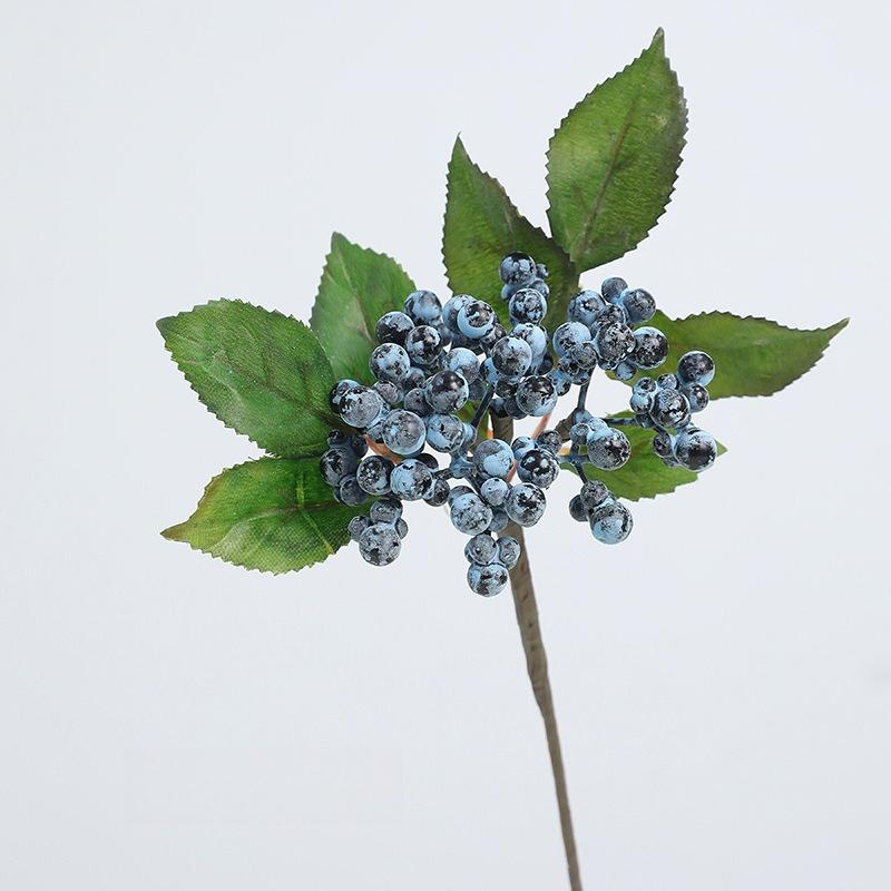 6pcs Artificial Berry Stems Bundle Christmas Red Fruit Fake Flowers Branches for Home Wedding Decor Vase Not Included