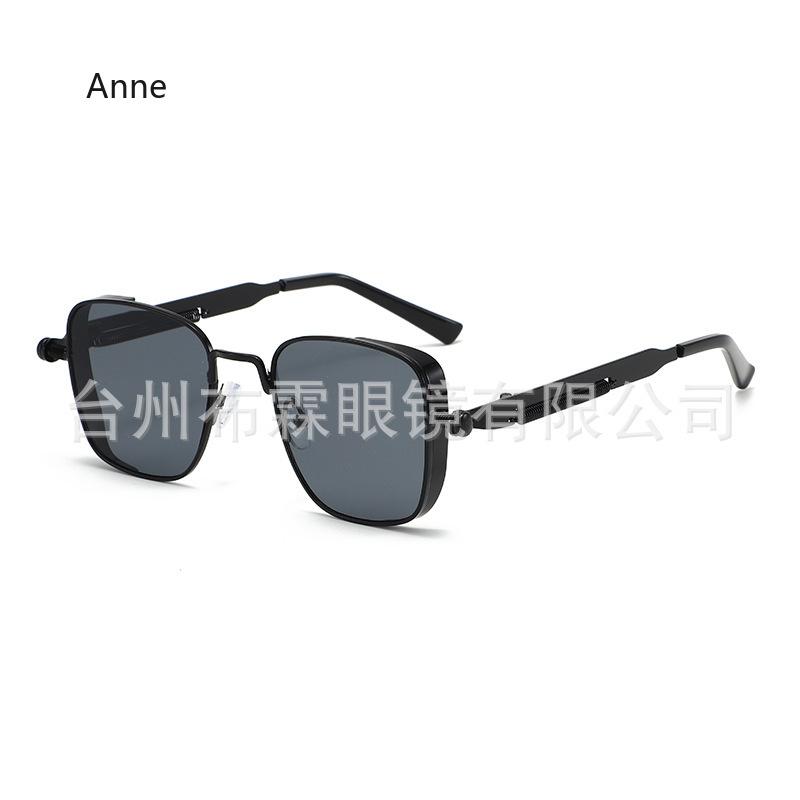 

New Retro Boxy Steampunk Metal Sunglasses Fashionable and Personalized Spring Leg UV Resistant Glasses UV400 Shades Eyewear